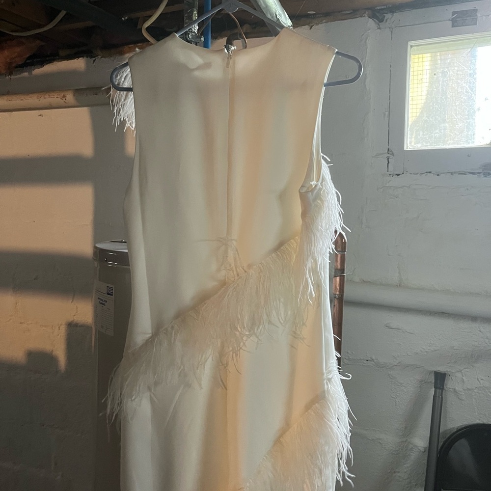 Hutch White Feathered Dress - Picture 7 of 7